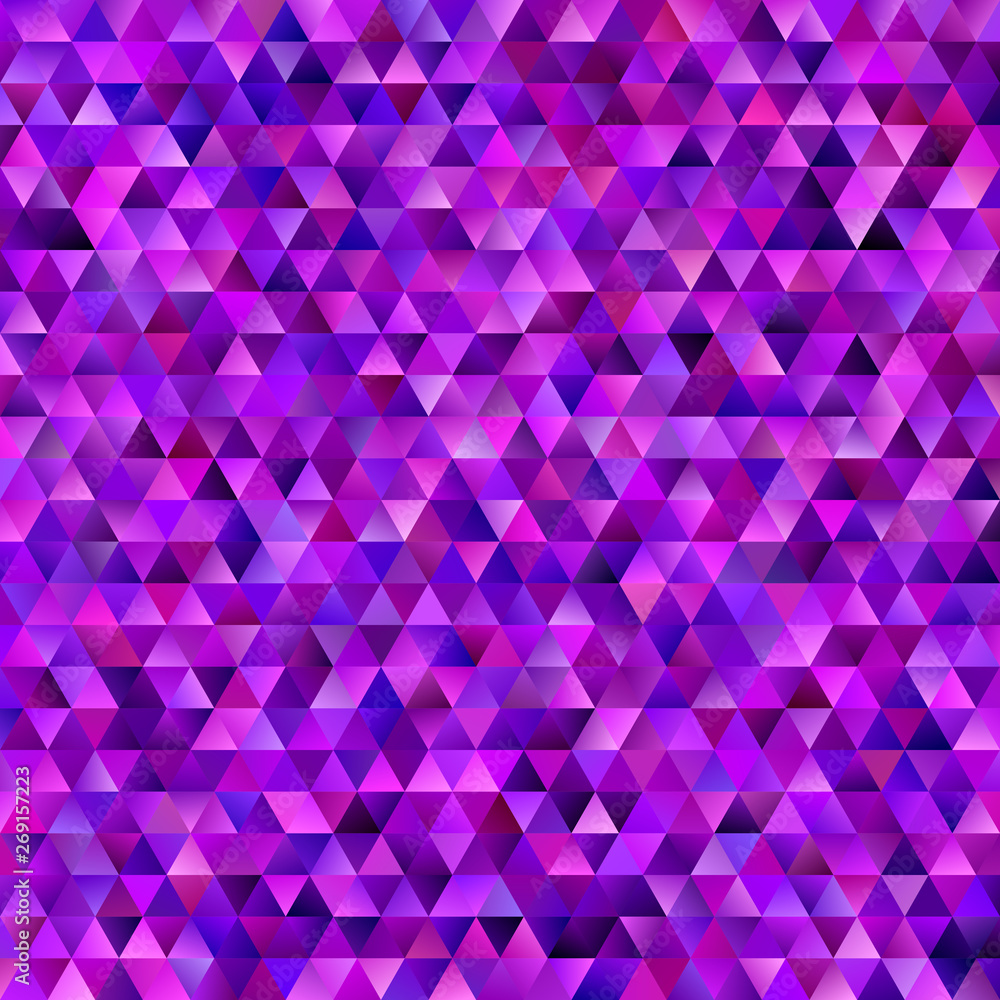 Poster abstract gradient tiled triangle pattern background - vector mosaic graphic design with purple regul