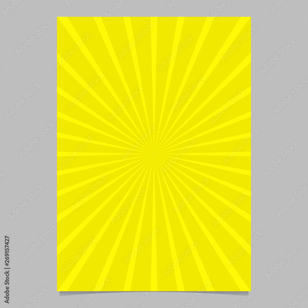 Poster dynamic abstract sunray flyer template - vector stationery background graphic from radial stripe pat