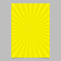 Dynamic abstract sunray flyer template - vector stationery background graphic from radial stripe pattern