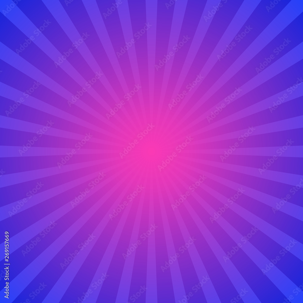 Poster abstract dynamic starburst background - gradient vector design with radial striped rays