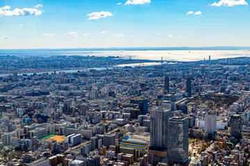 とうきょうスカイツリーから東京湾を見る