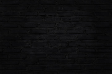 Fototapeta na wymiar black brick wall texture with vintage style for background and design art work.