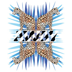 away leopard mirror print