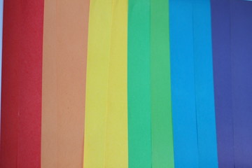 Multicolor background from a cardboard of different colors.