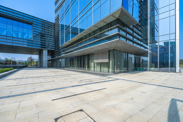 Fototapeta premium modern buildings and empty pavement in china.