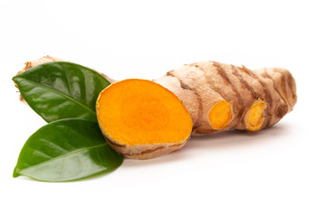 Turmeric isolated on white background