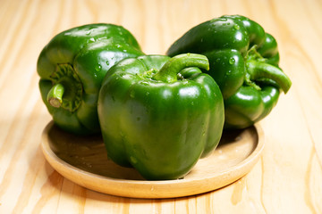 fresh green bell peppers