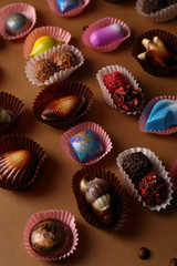 Chocolate and truffles close-up