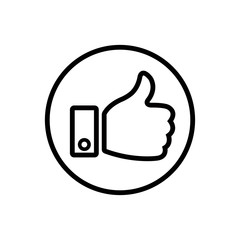 thumb up - thumb down  - ok icon