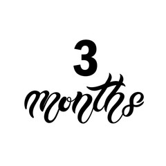 Month. Hand drawn lettering. 