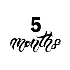 Month. Hand drawn lettering. 