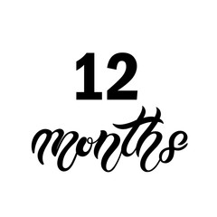 Month. Hand drawn lettering. 