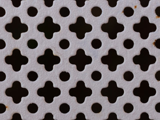 D&eacute;corations motifs en m&eacute;tal rouill&eacute; chaises ext&eacute;rieures avec gouttes d'eau