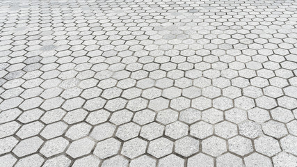 Outdoor stone block tile floor background and texture