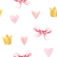 Watercolor crown. Hand painted illustration isolated on white background