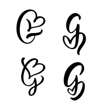 Set Of Decorative Hand Drawn Initial Letters Stock Illustration