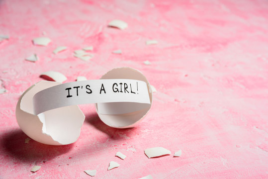 Baby shower concept. Girl, pink