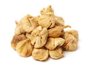 dried fig on white background 