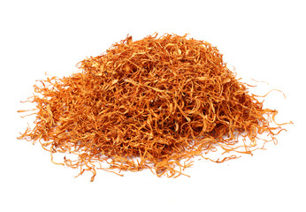 Fototapeta premium dried cordyceps militaris mushroom isolated on white background