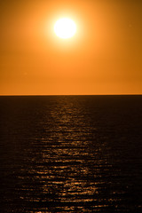 Fototapeta premium A beautiful sunset in the North Sea near Norway