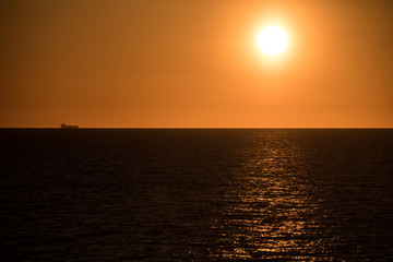 Fototapeta premium A beautiful sunset in the North Sea near Norway