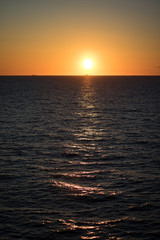 Fototapeta premium A beautiful sunset in the North Sea near Norway