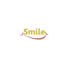 Lettering Word Smile logo icon sign