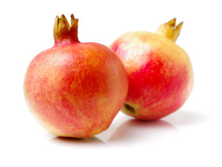 Juicy pomegranate on white background