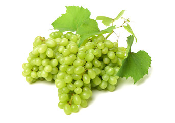 Grapes on white background 