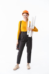 Full length of an attractive young woman architect