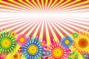  #Background #wallpaper #Vector #Illustration #design #art #free #freesize #charge_free effect line,concentration line,manga,comic,speed line イラスト背景,打ち上げ花火,花火大会,祭り,伝統行事,コピースペース,フリー素材,夏祭り,カラフル,