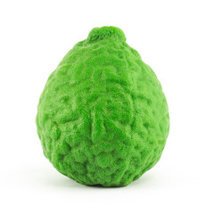 Fresh Bergamot fruits with sliced isolated on white background