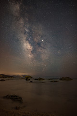 milky way on the coast of Sardinia, Italy