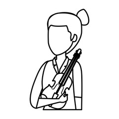 female professional violinist character