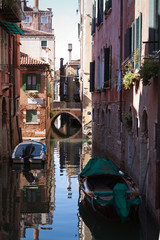 Narrow Canal Venice Italy