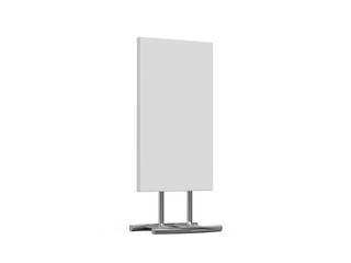 Outdoor indoor stander advertising stand banner, mock up on isolated white background, 3d illustration