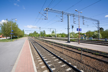 empty railway platform, Lappeenranta