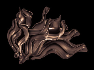 Elegant, luxury silk background. 3d illustration, 3d rendering.