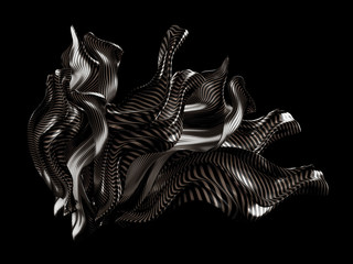 Elegant, luxury silk background. 3d illustration, 3d rendering.