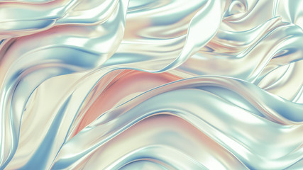 Elegant, luxury silk background. 3d illustration, 3d rendering.