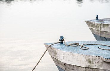 Close up boat  in river.