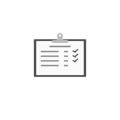 Checklist on a hard folder with a holder. Vector illustration