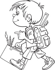 child goes to school