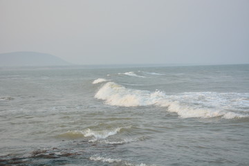 waves on the beach