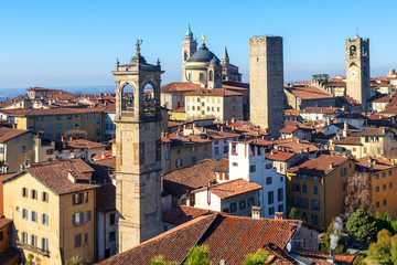 Fototapeta na wymiar Bergamo historical Old Town, Lombardy, Italy