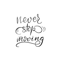 lettering never stop moving