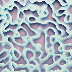 Fototapeta premium Modern background with lines and relief. 3d illustration, 3d rendering.