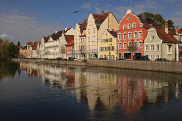 Morgenlicht am Isargestade in Landshut