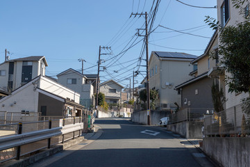 Fototapeta na wymiar 神奈川県 横須賀の海と住宅地