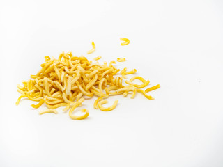 Instant noodles, isolated on white background 